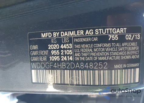 2013 Mercedes-Benz C 250 Sport from USA, damaged, VIN WDDGF4HB2DA848252